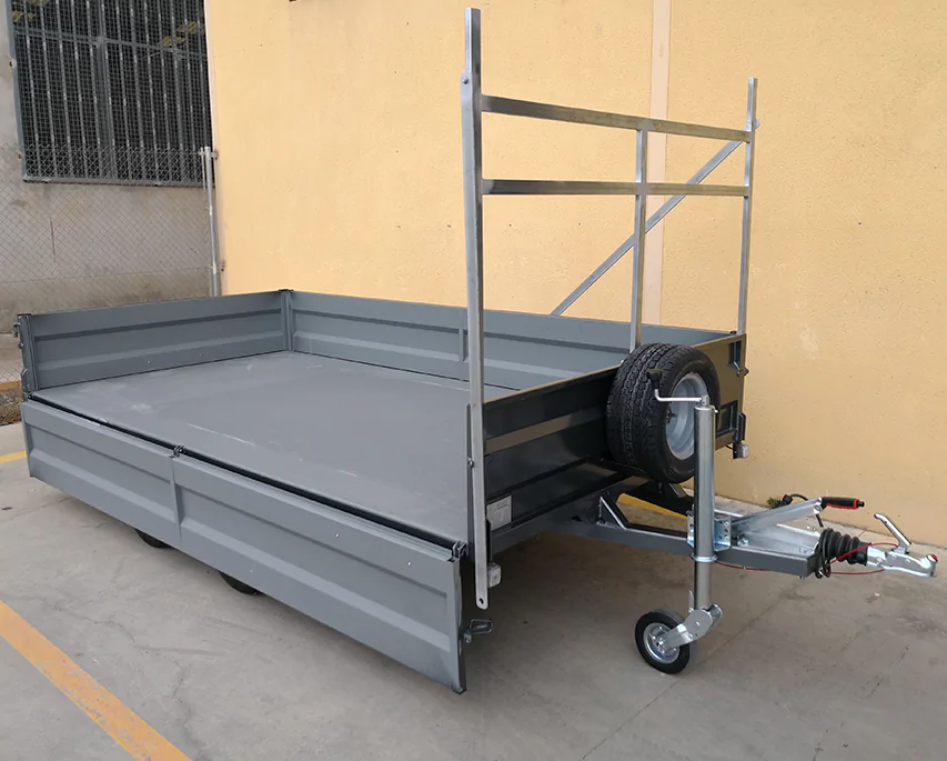 Remolque 2 ejes 3.000 x 1.800 x 400 Ruedas por debajo – Mma 750 kg